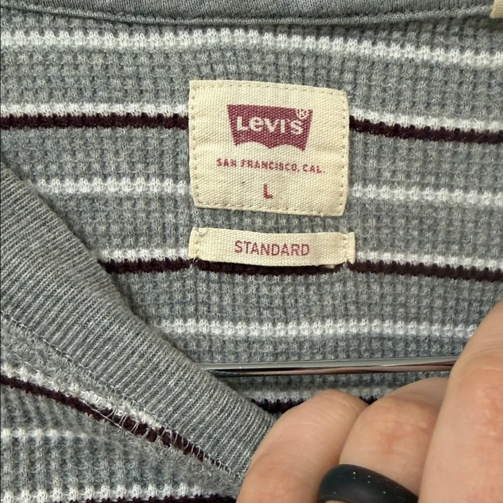 Levi’s Striped Henley Shirt
